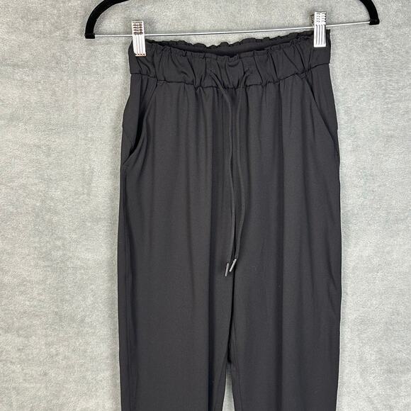 Lululemon Pants Womens 2 Black Stretch High Rise Jogger Pockets Stretch Active - Picture 2 of 12